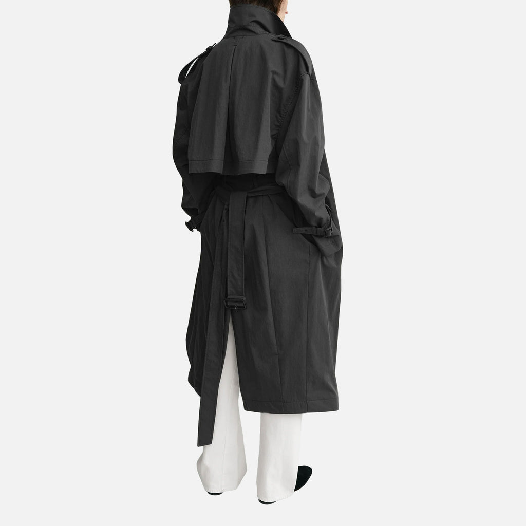Crisp Summer Trench Washed Black