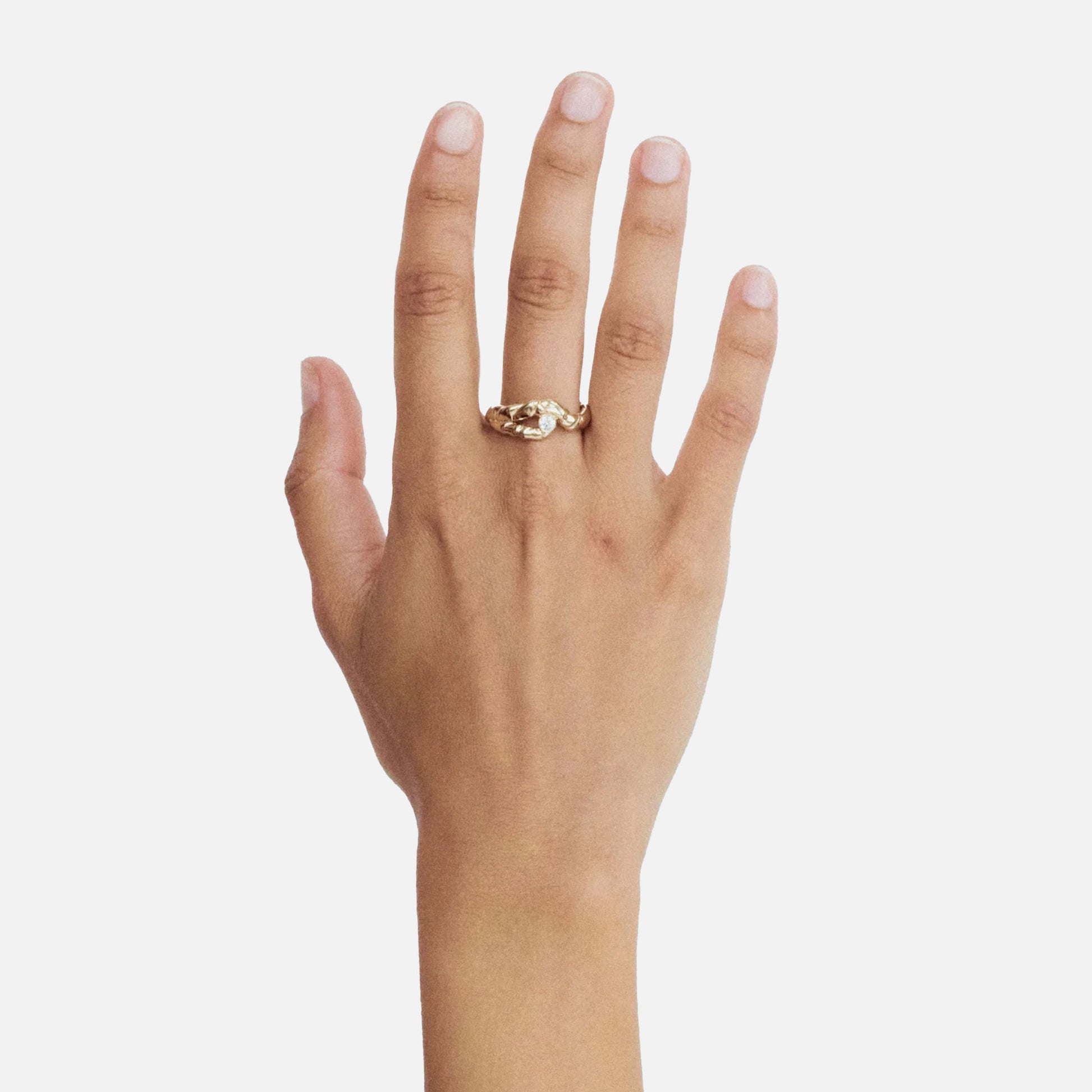 Curve Double Diamond Ring