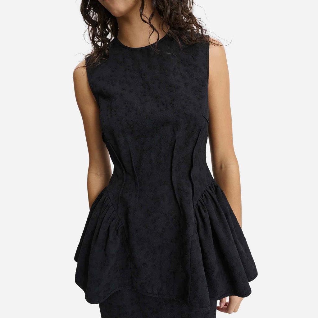 Daimi Matelassé Top Black