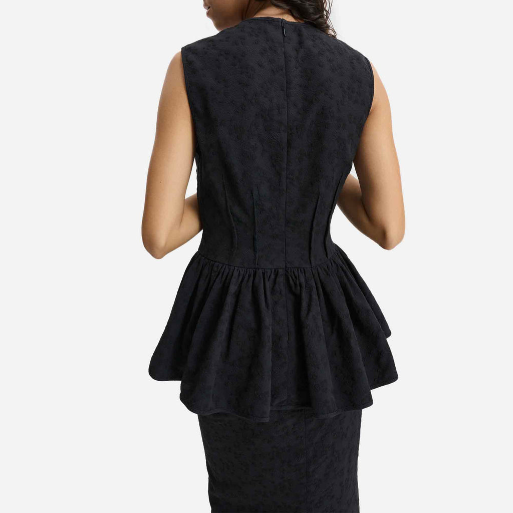 Daimi Matelassé Top Black