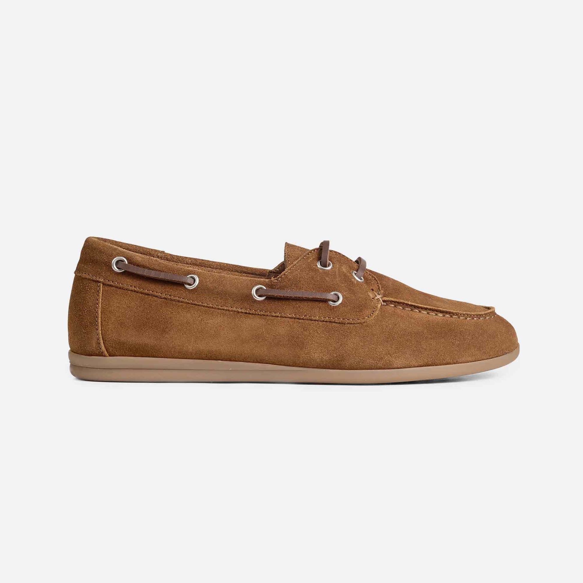Daisy Boat Shoe Cognac Suede