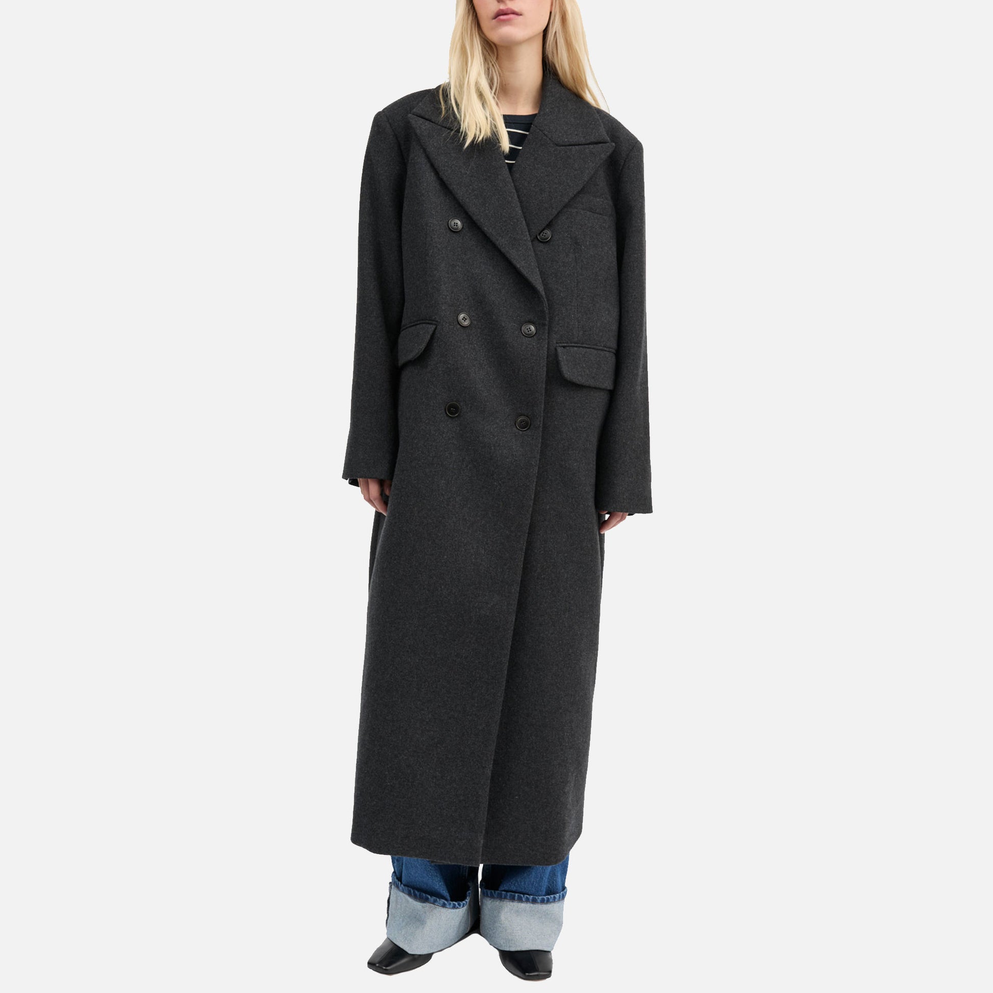 David Coat Dark Grey Melange