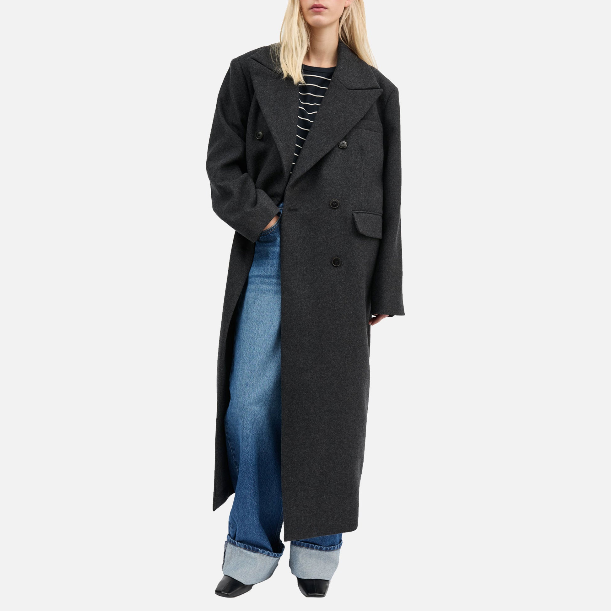 David Coat Dark Grey Melange