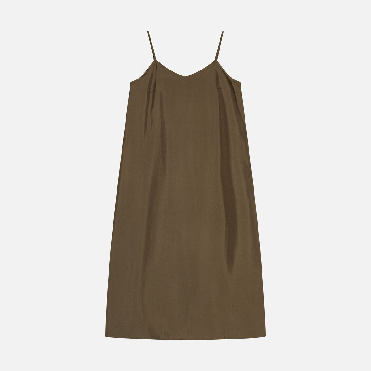 Dean Silk Dress Stone Grey