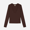Dewi Longsleeve Tee Dark Brown