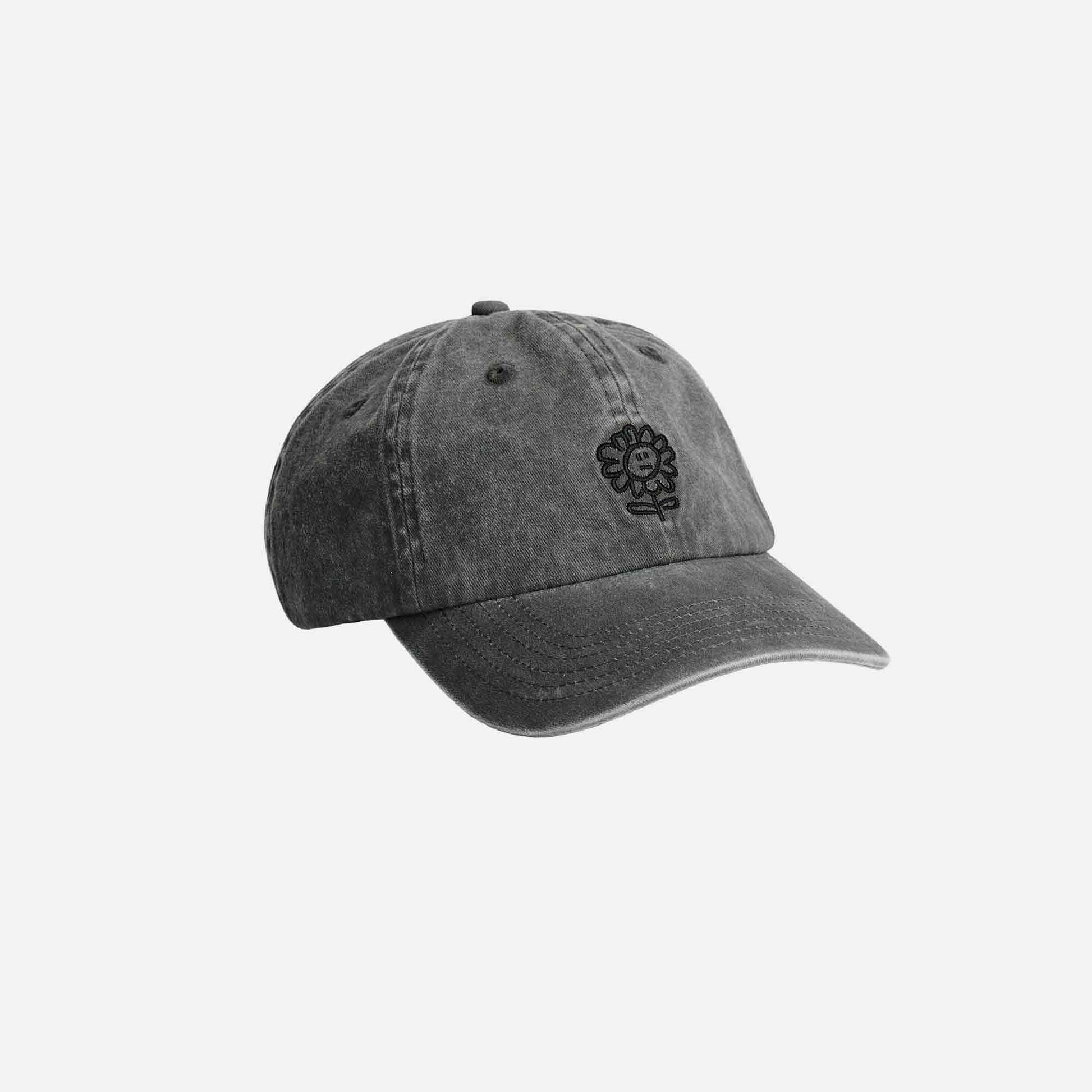 Distressed Dad Cap Faded Black