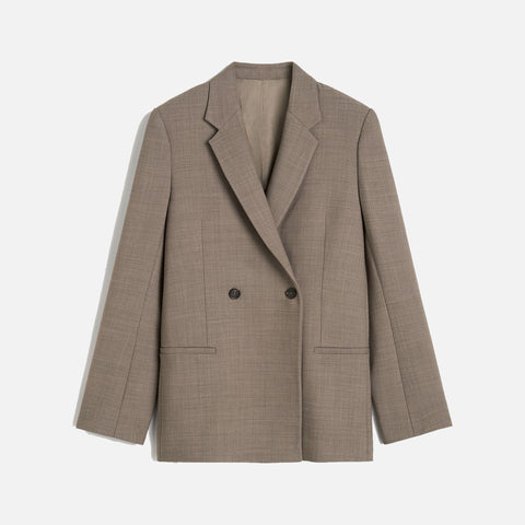 Double-Breasted Blazer Oat Melange