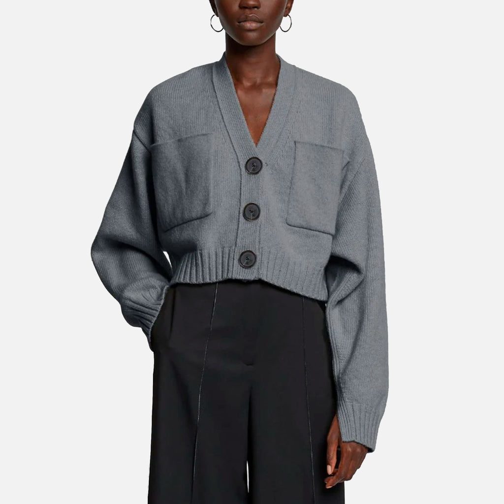Sofia Cashmere Cardigan Gray Melange