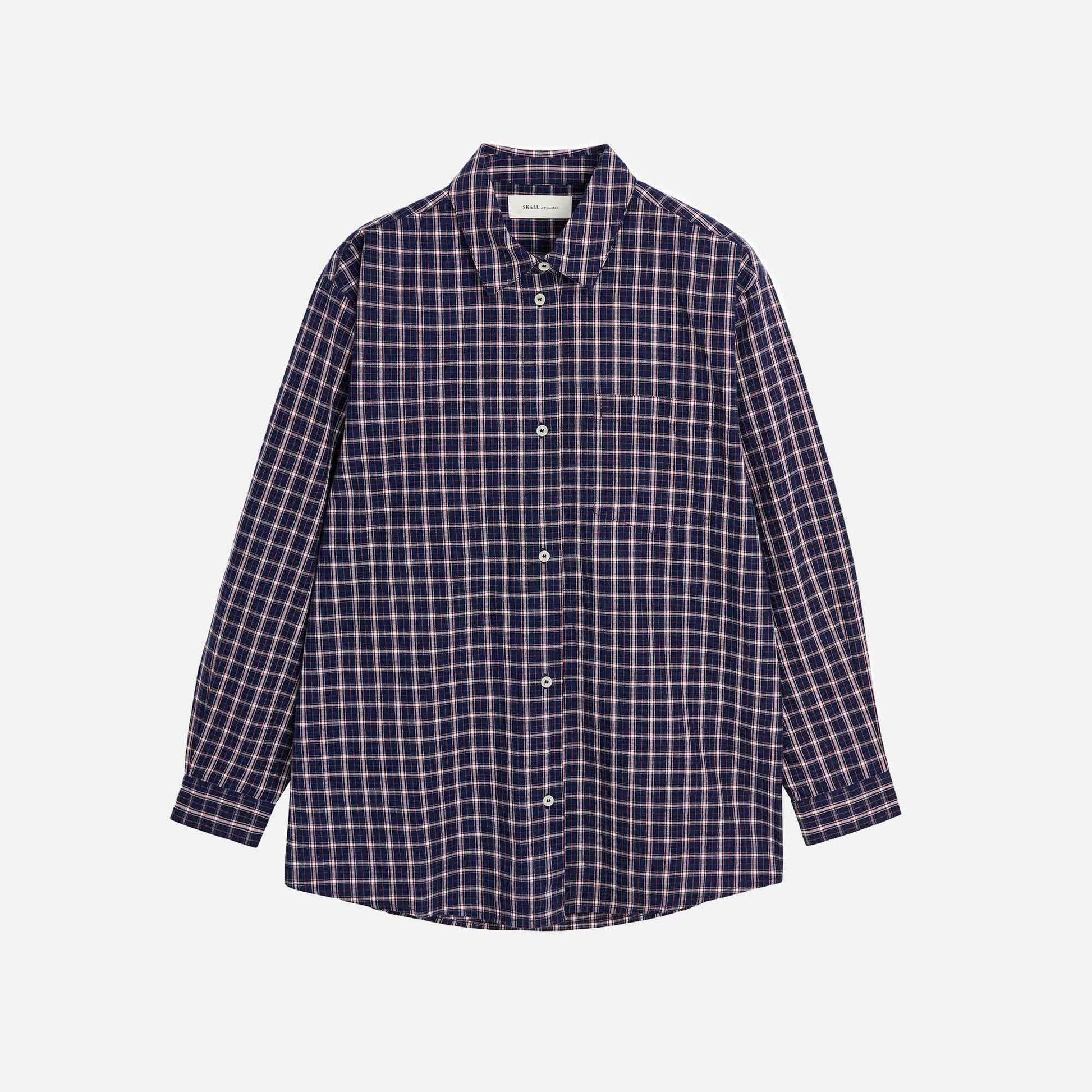 Edgar Shirt Navy/White/Red Check