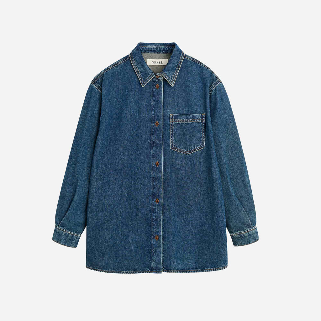 Edgar Shirt Washed Dark Blue