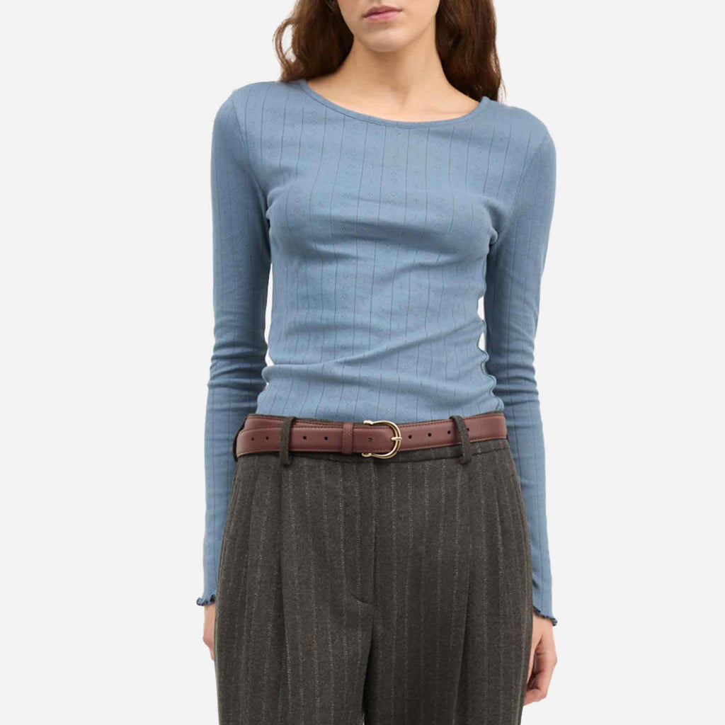 Edie Blouse Faded Blue