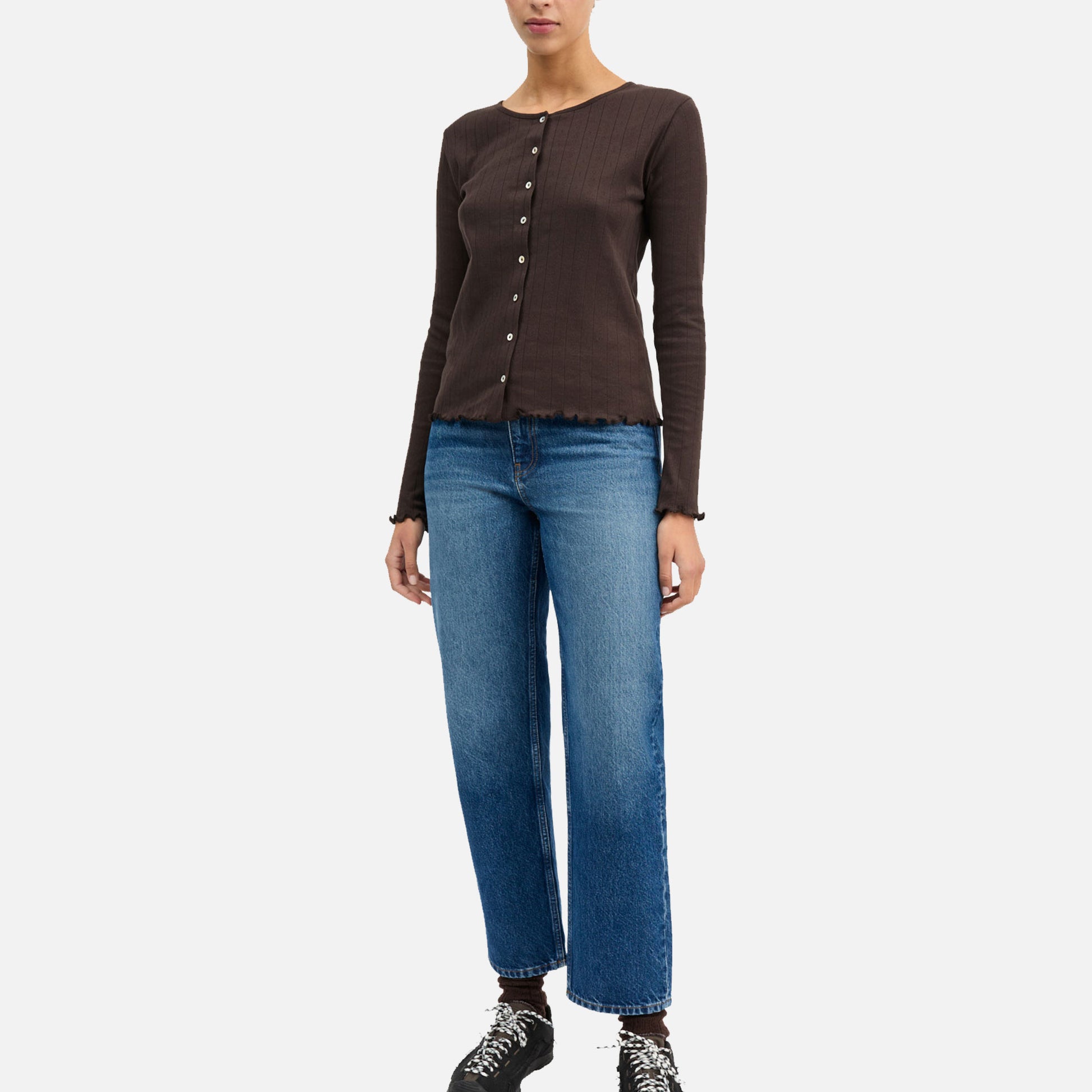 Edie Cardigan Dark Brown