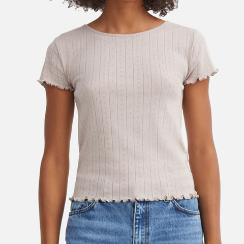 Edie Cap Sleeve Tee Dusty Lavender