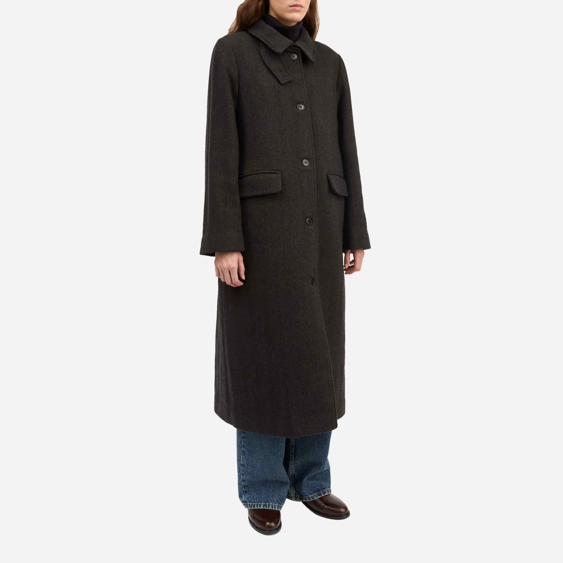 Ernest Coat Brown Herringbone