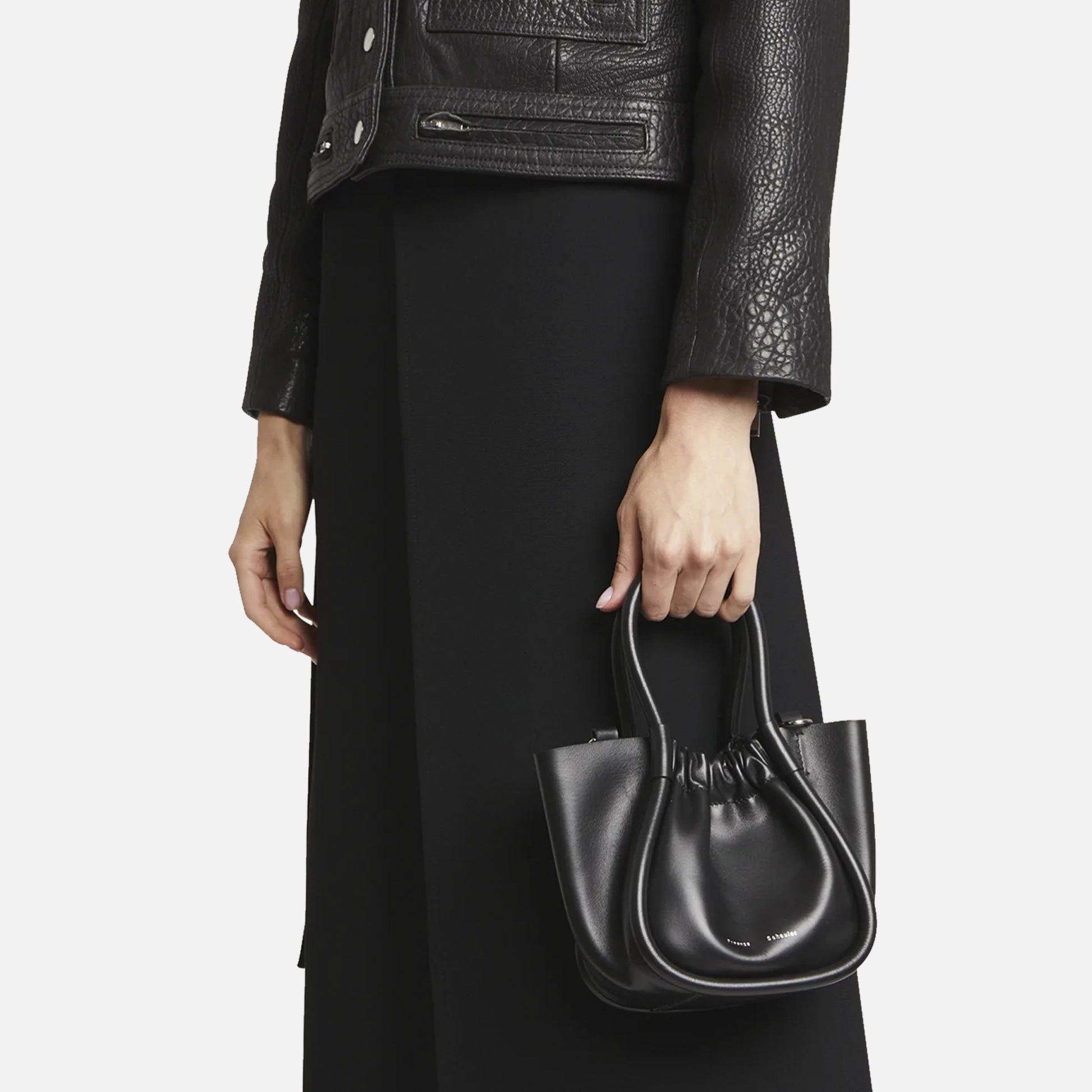 Extra Small Ruched Tote Black