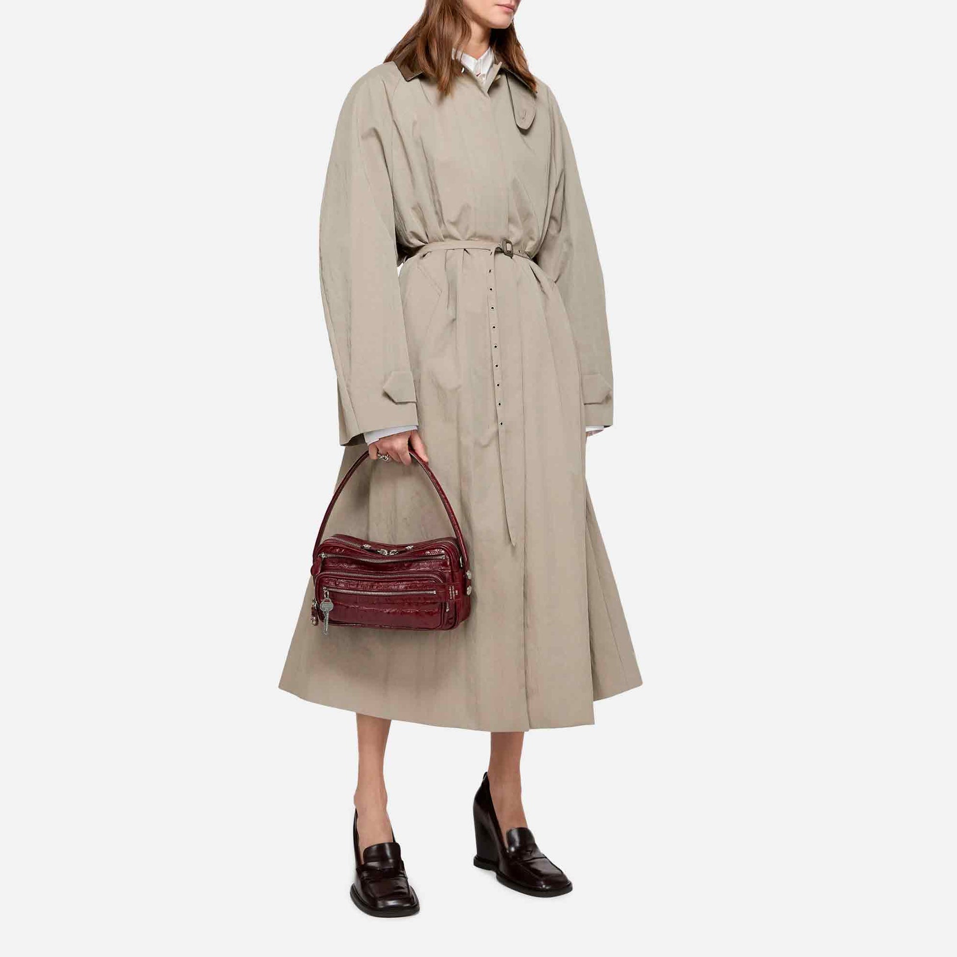Belted Trench Coat Khaki Grey