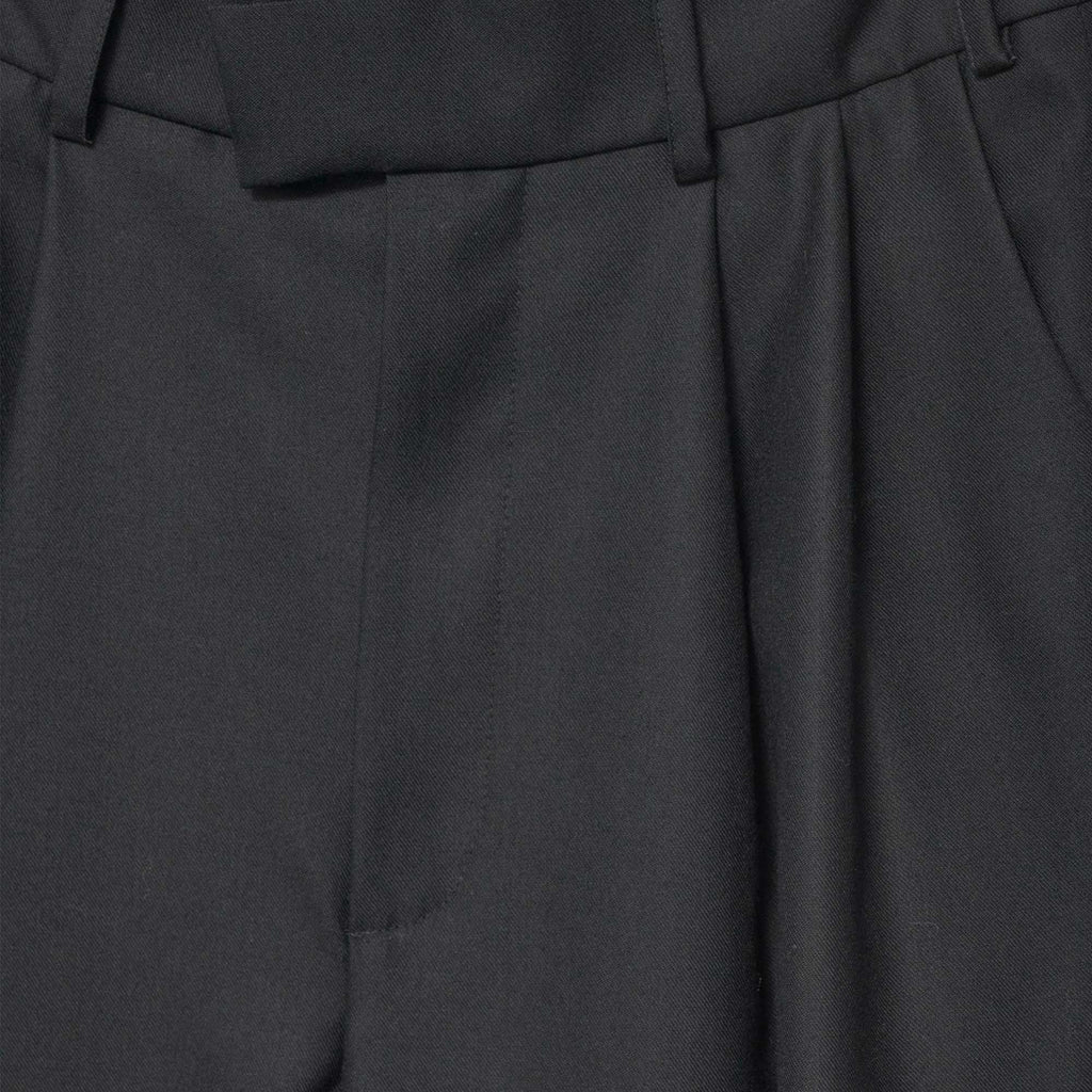 Fine Wool Wide Box Trousers Black