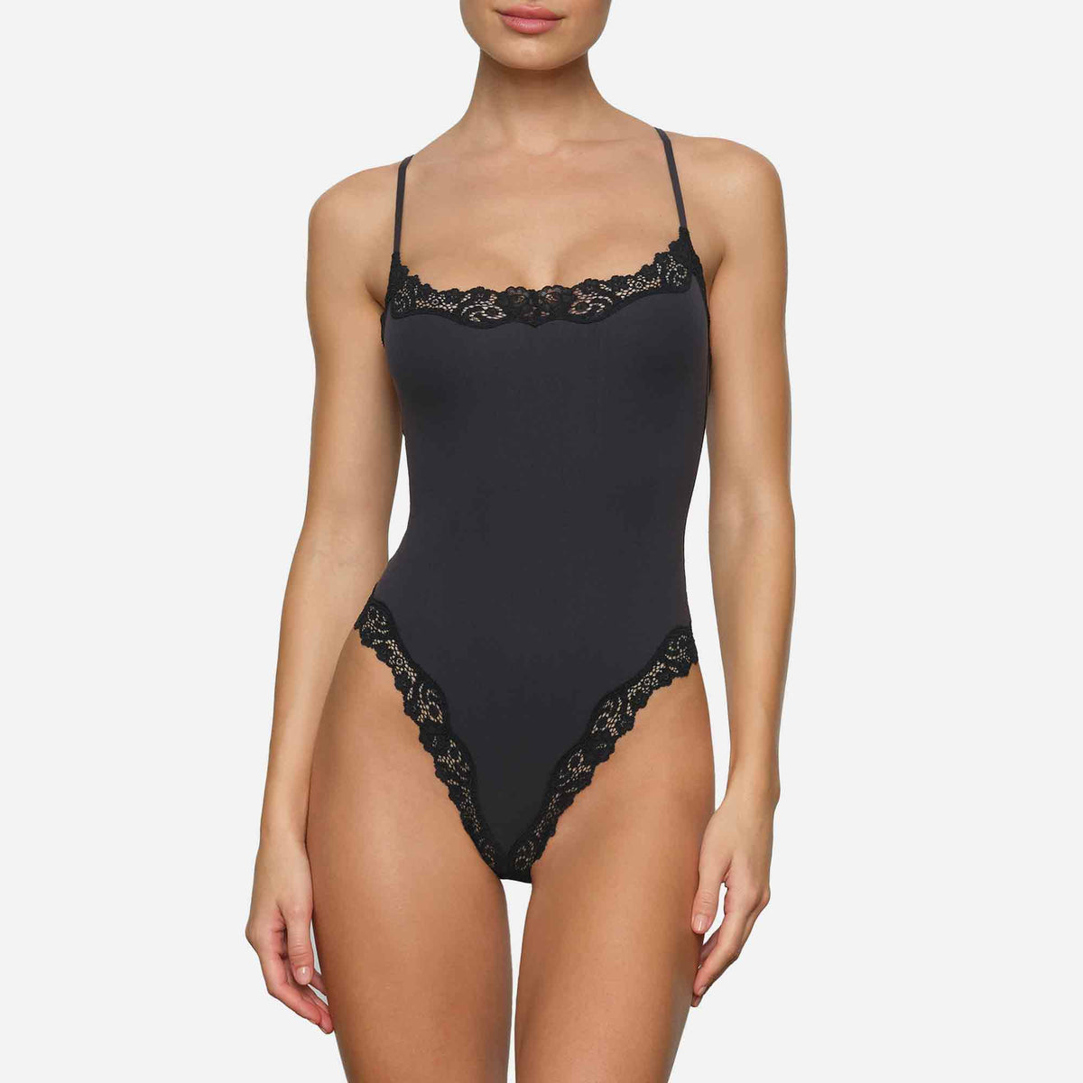 Fits Everybody Lace Cami Bodysuit Onyx