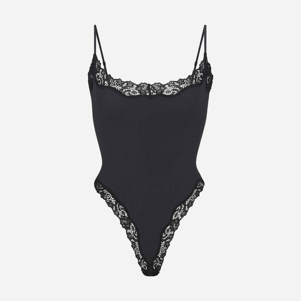 Fits Everybody Lace Cami Bodysuit Onyx
