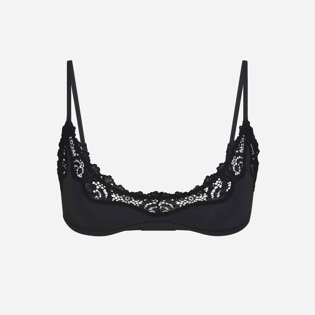 Fits Everybody Lace Scoop Bralette Onyx