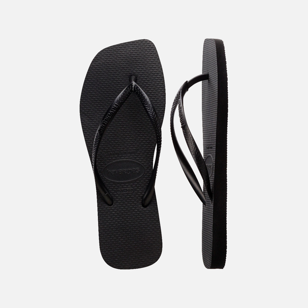 Slim Square Flip-Flops Black