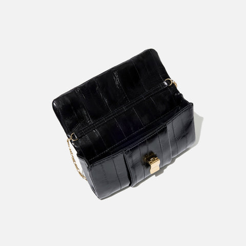 Flip Shoulder Chain Clutch Black