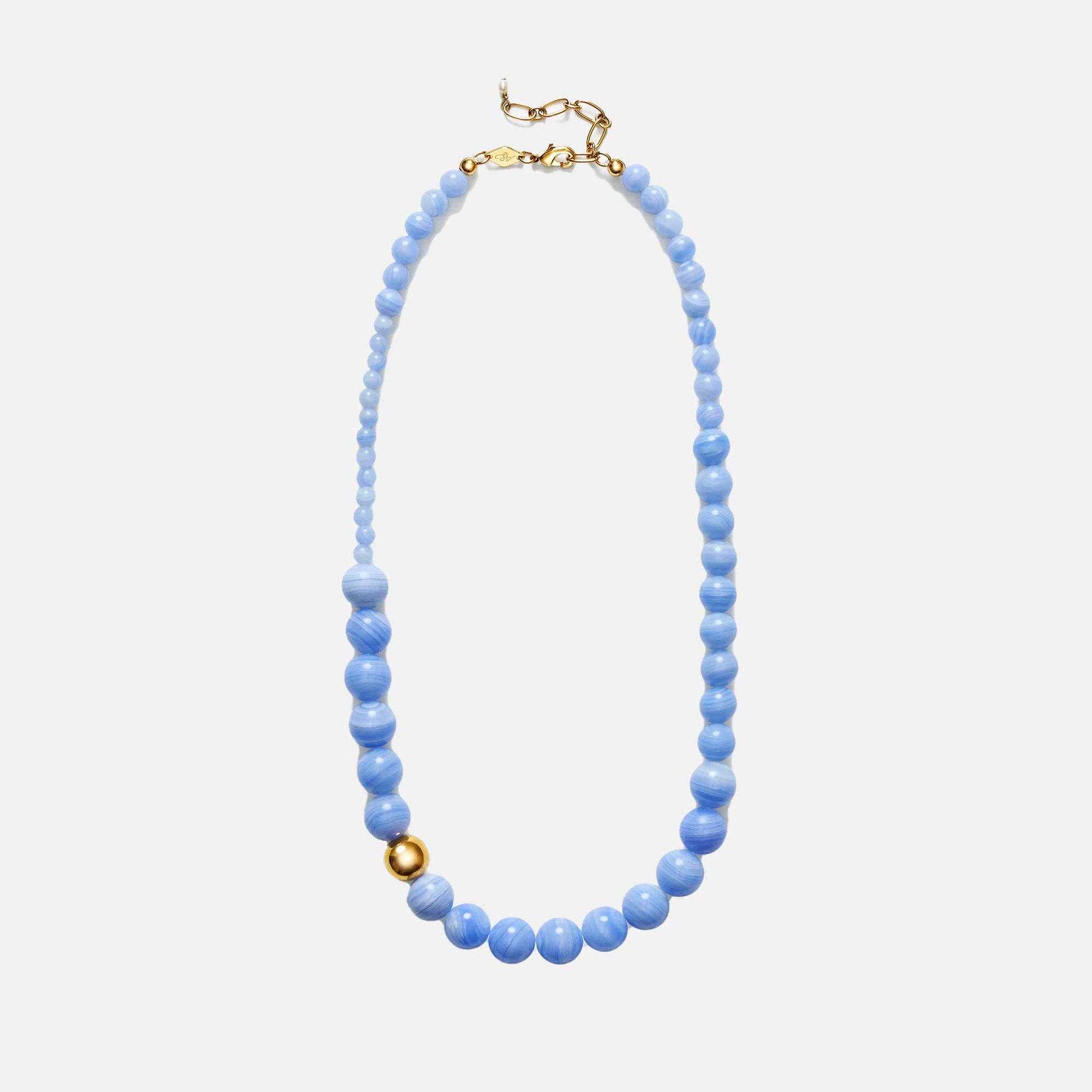 Float Necklace Blue Lace Agate