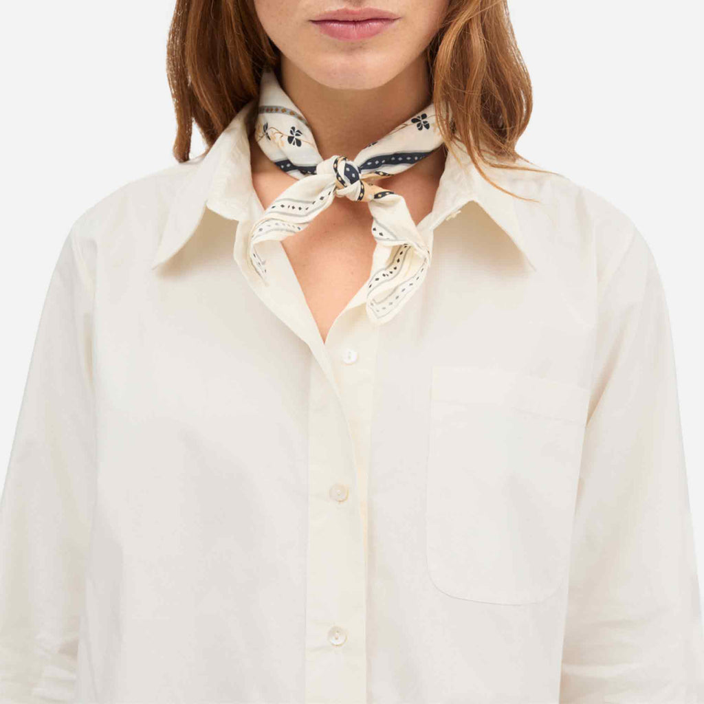 Floral Scarf 55x55 Ivory