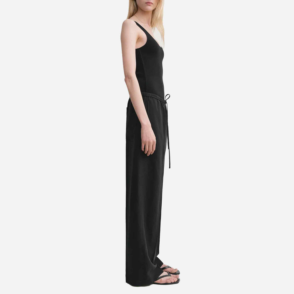 Fluid Drawstring Trousers Black