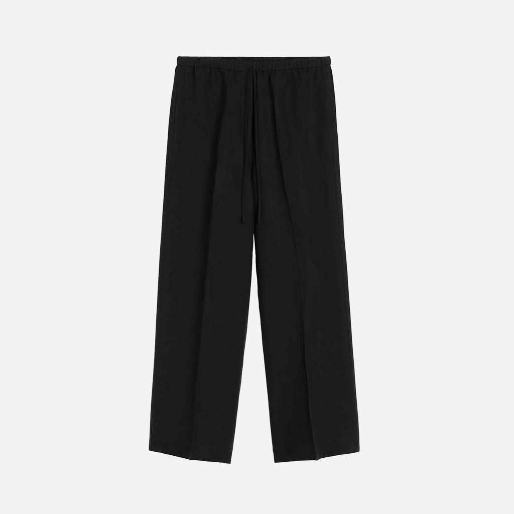 Fluid Drawstring Trousers Black