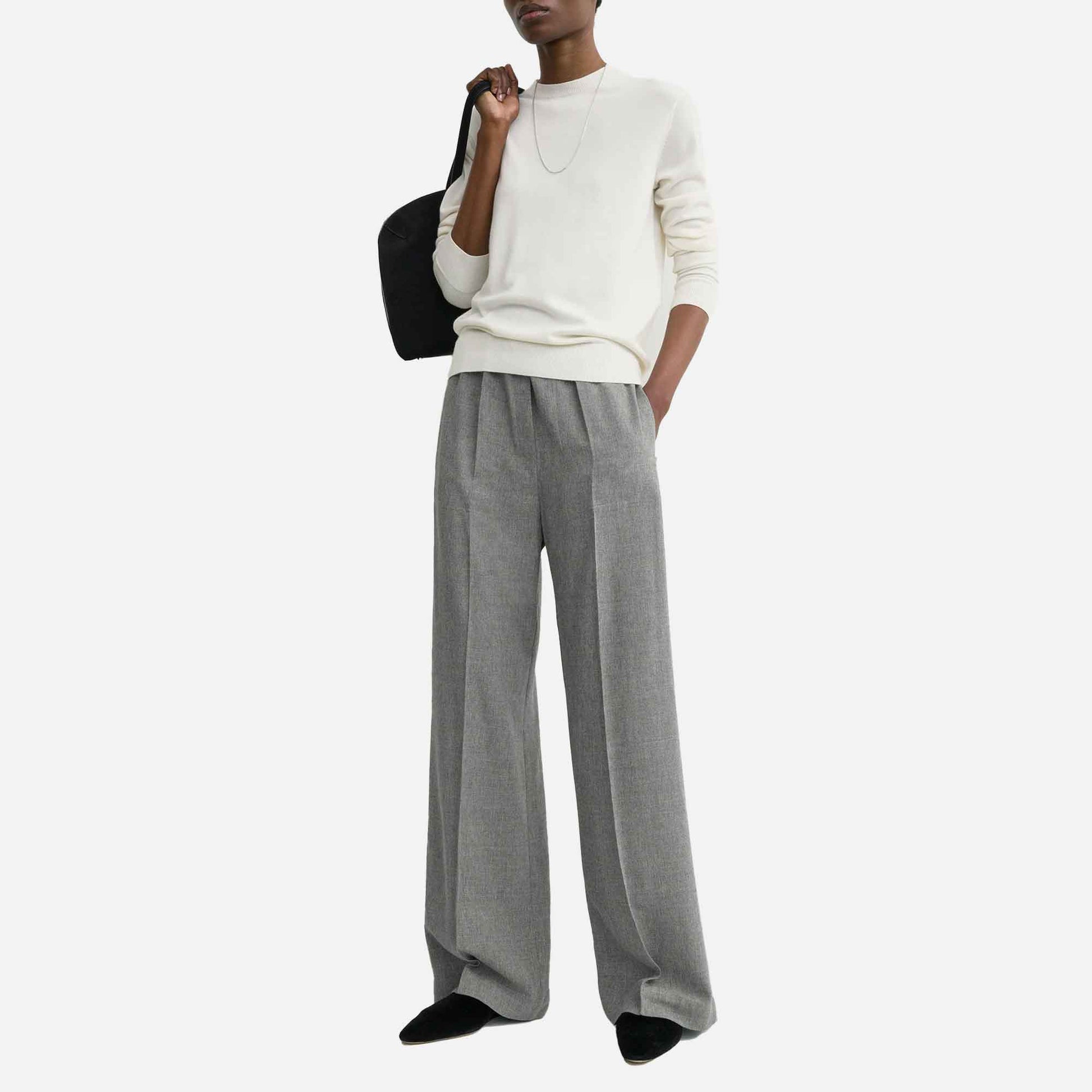 Fluid Winter Trousers Mid Grey Melange