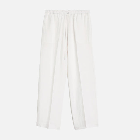 Fluid Drawstring Trousers Off White