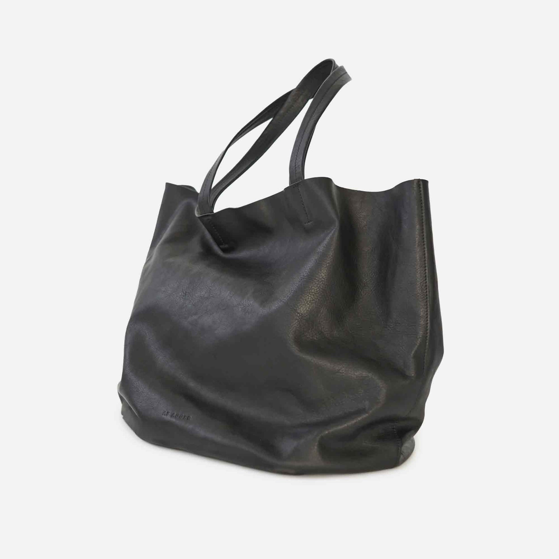 Fullgrain Leather Tote Bag Black