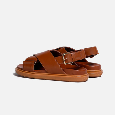 Fussbett Sandal Gold Brown