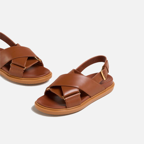 Fussbett Sandal Gold Brown