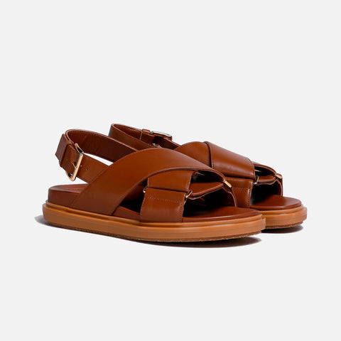 Fussbett Sandal Gold Brown