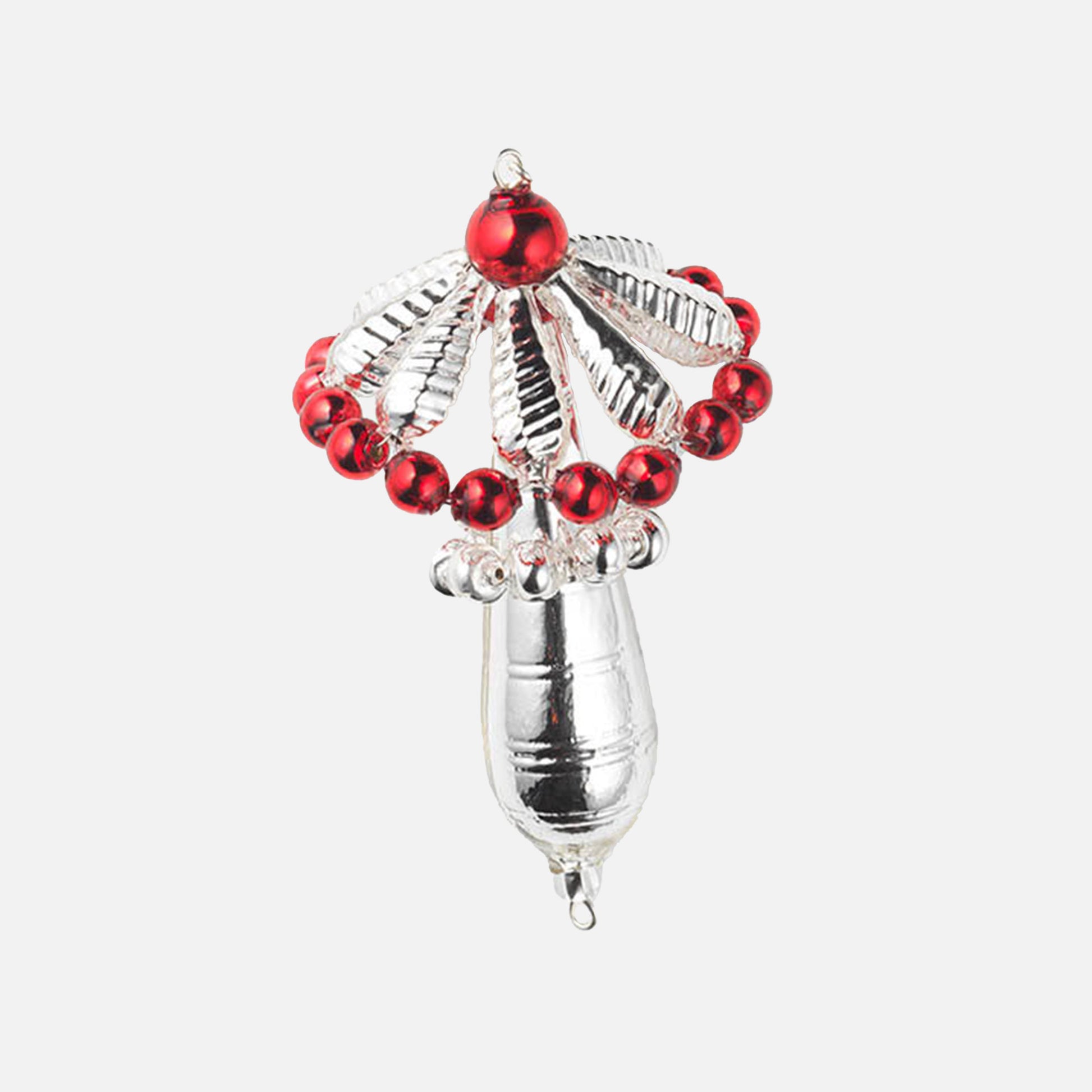 Gabriel Christmas Mushroom Silver/Ruby