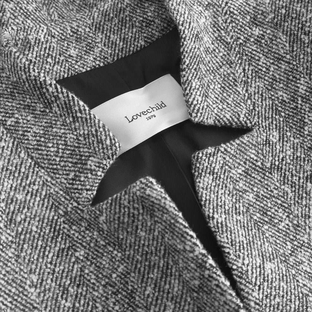 Gabriella Blazer Herringbone Black/White