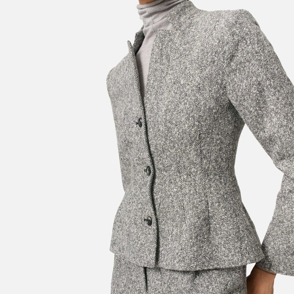Gabriella Blazer Herringbone Black/White
