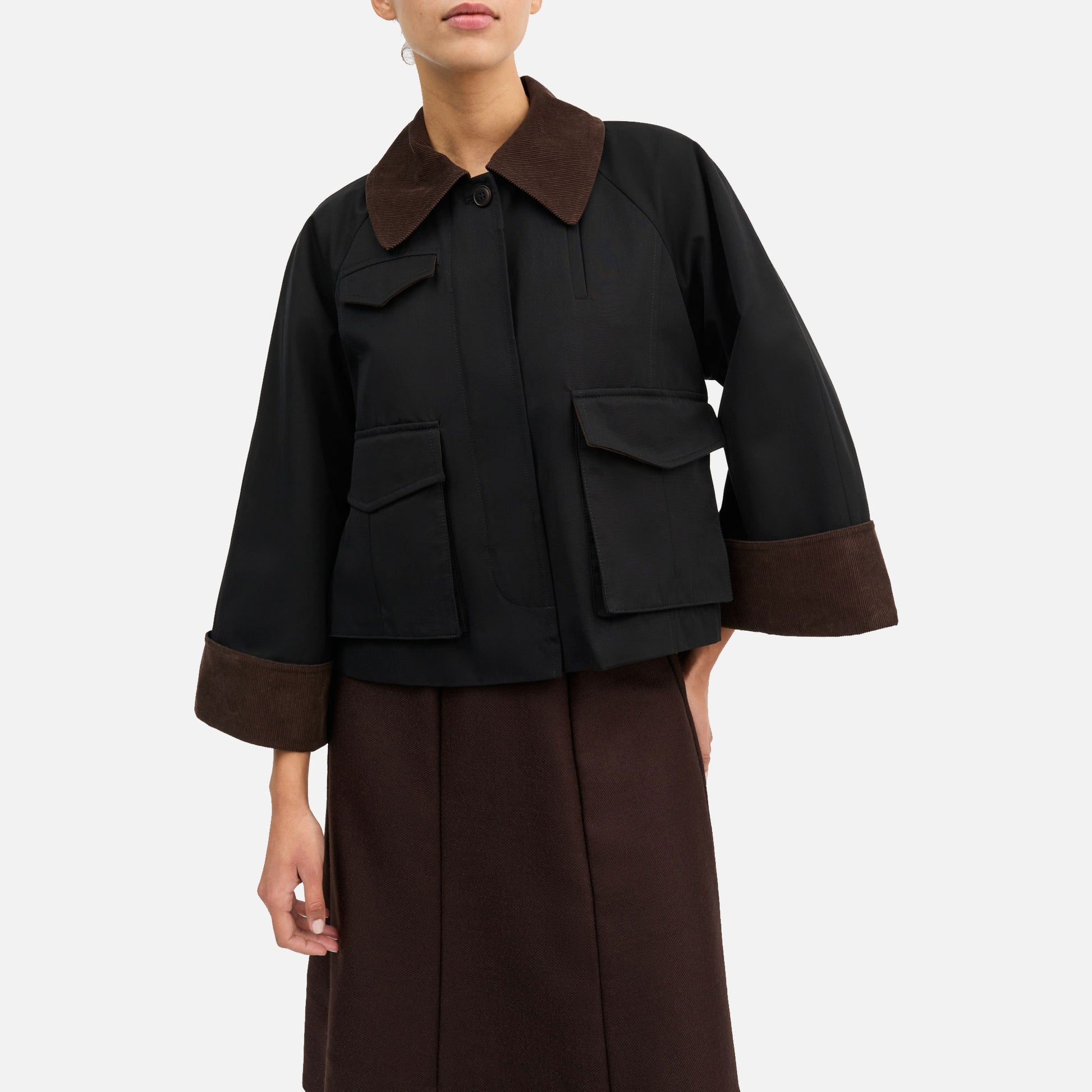 Gaby City Jacket Black/Brown