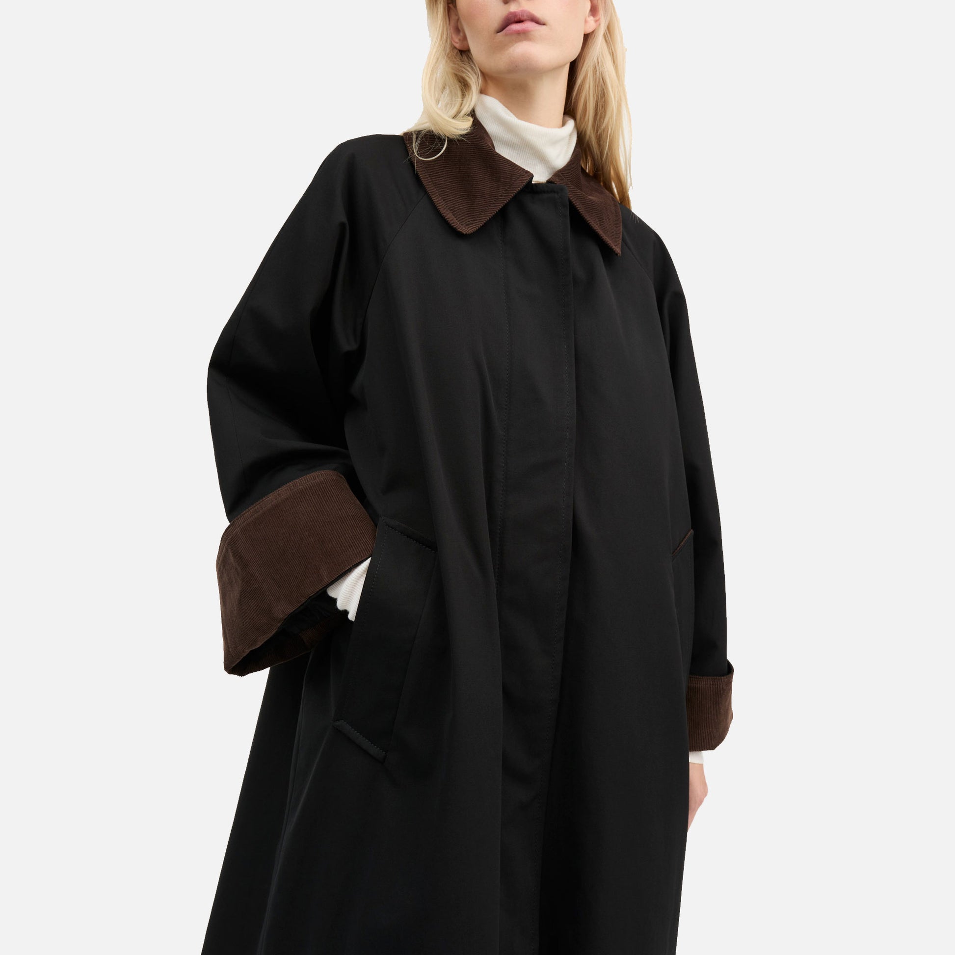 Gaby Coat Black/Brown