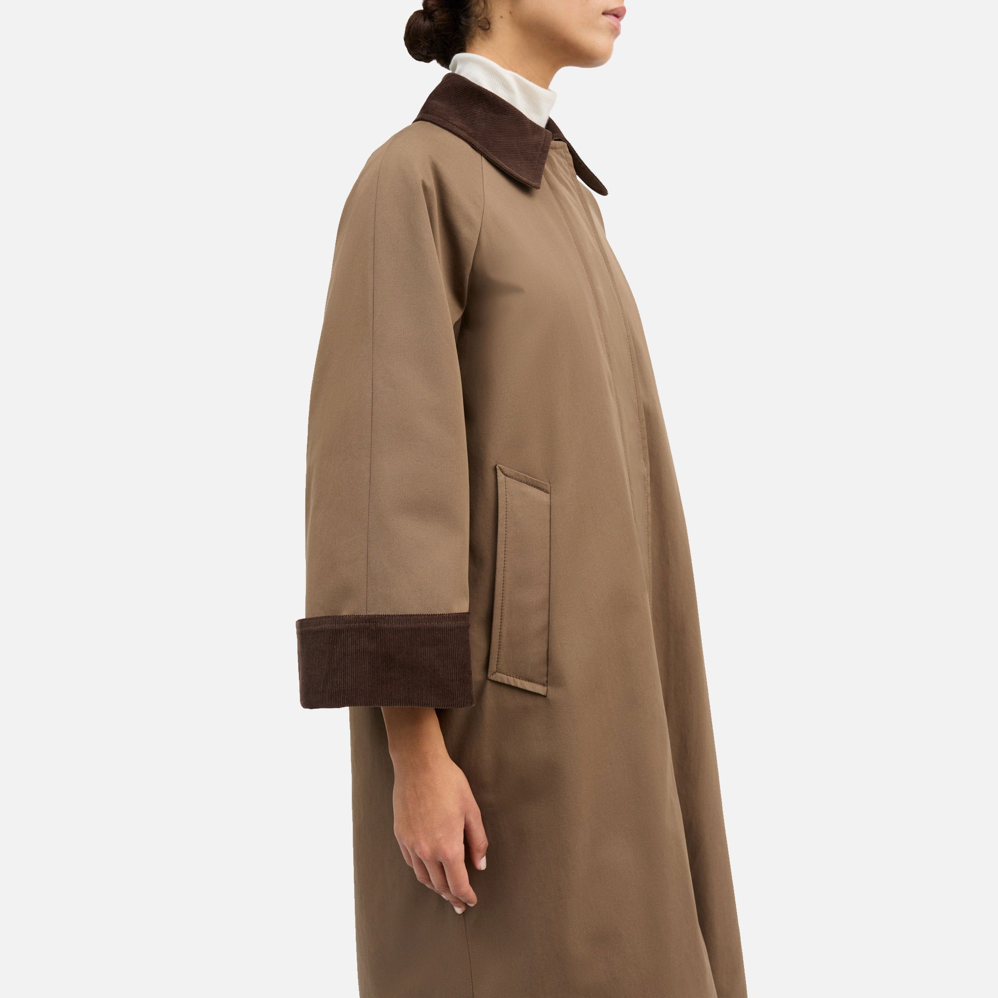 Gaby Coat Taupe/Brown