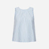 Gardenia Blue Black Stripe