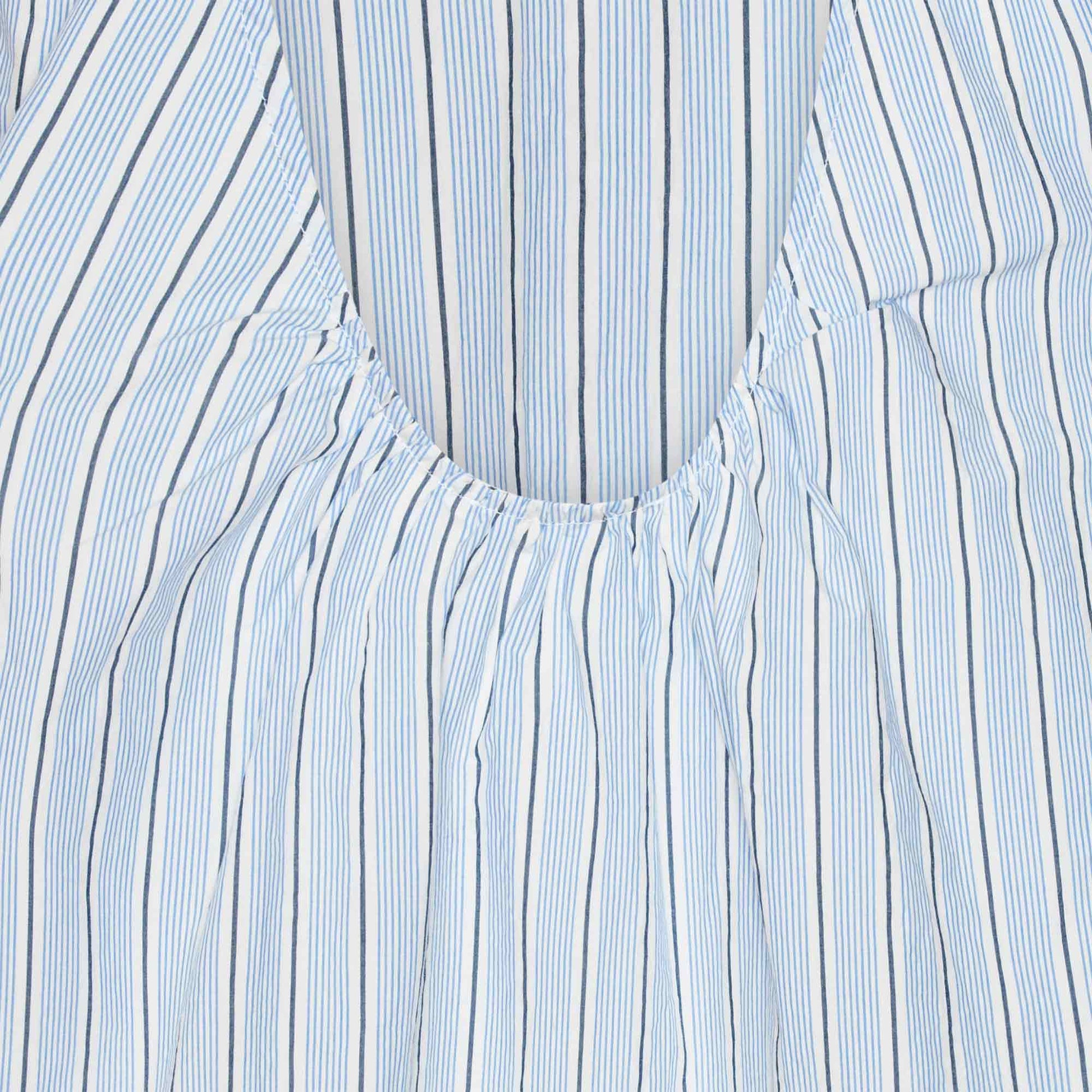 Gardenia Blue Black Stripe