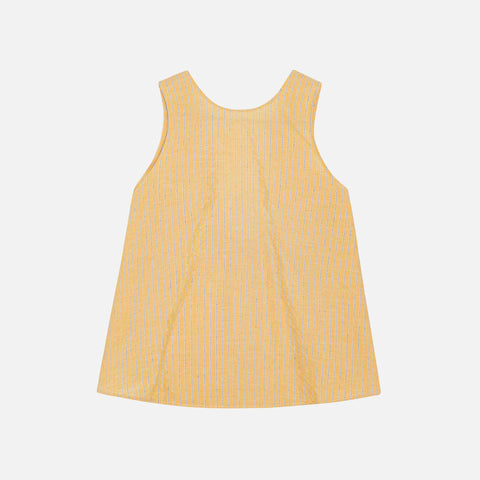 Gardenia Seersucker Top Yellow/Black Stripe