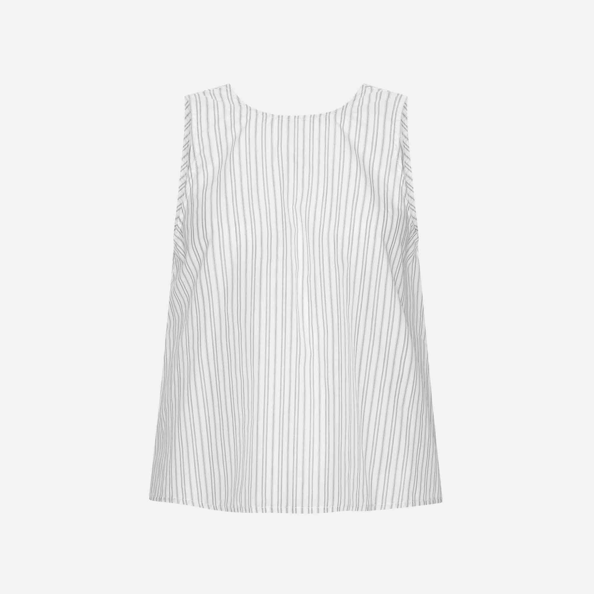 Gardenia White/Black Stripe