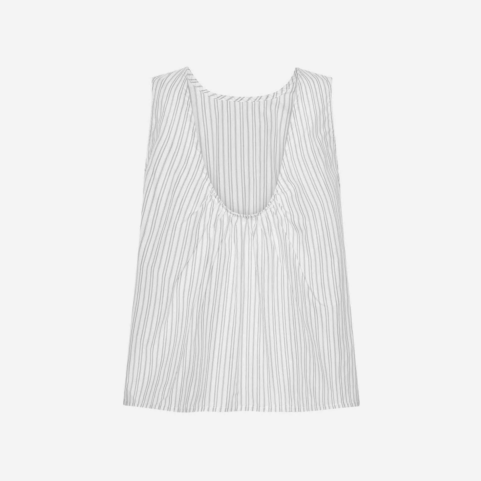 Gardenia White/Black Stripe
