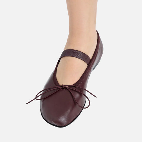 Glove Mary Jane Ballet Flats Oxblood