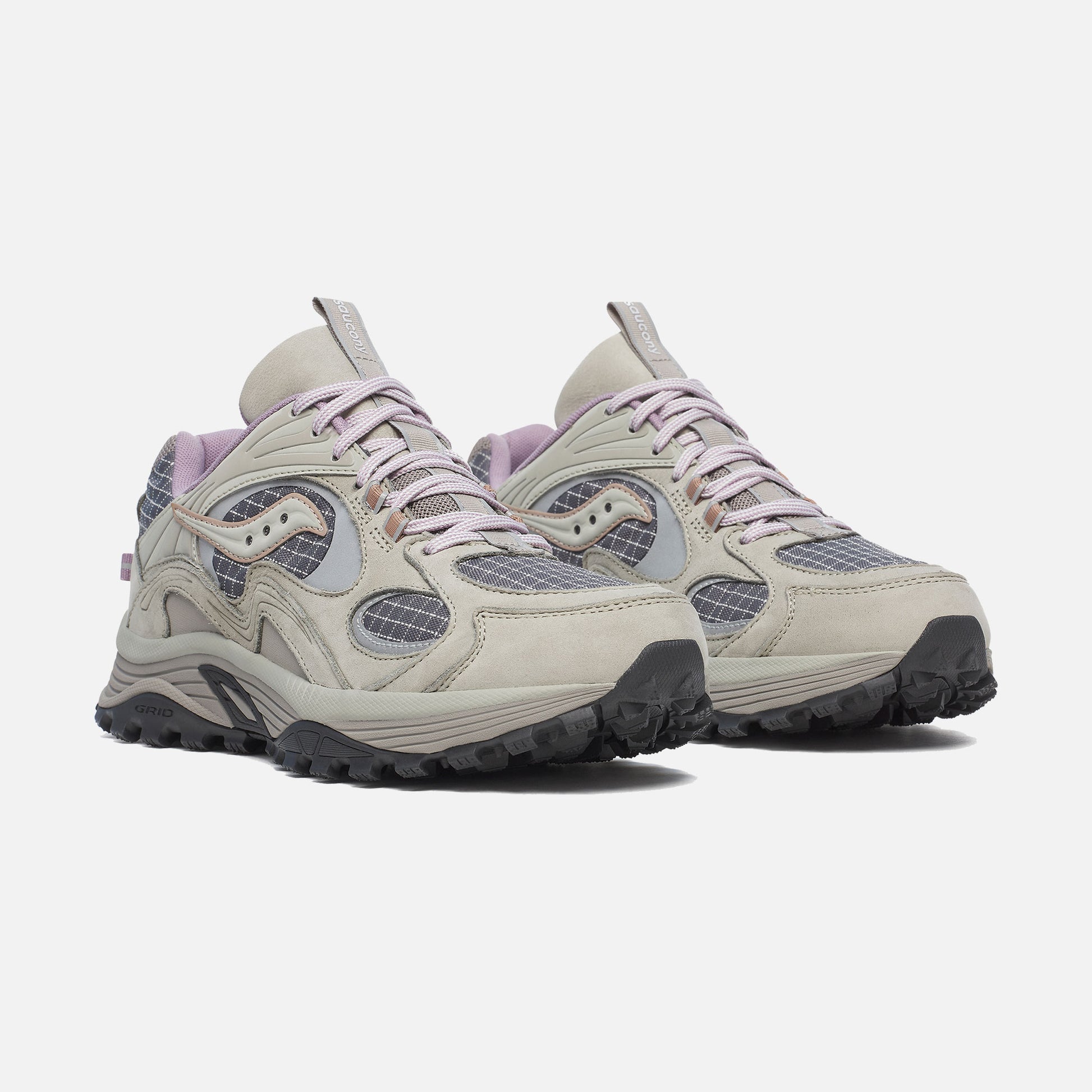 Grid Aura X Sneakers Dark Grey/Mud
