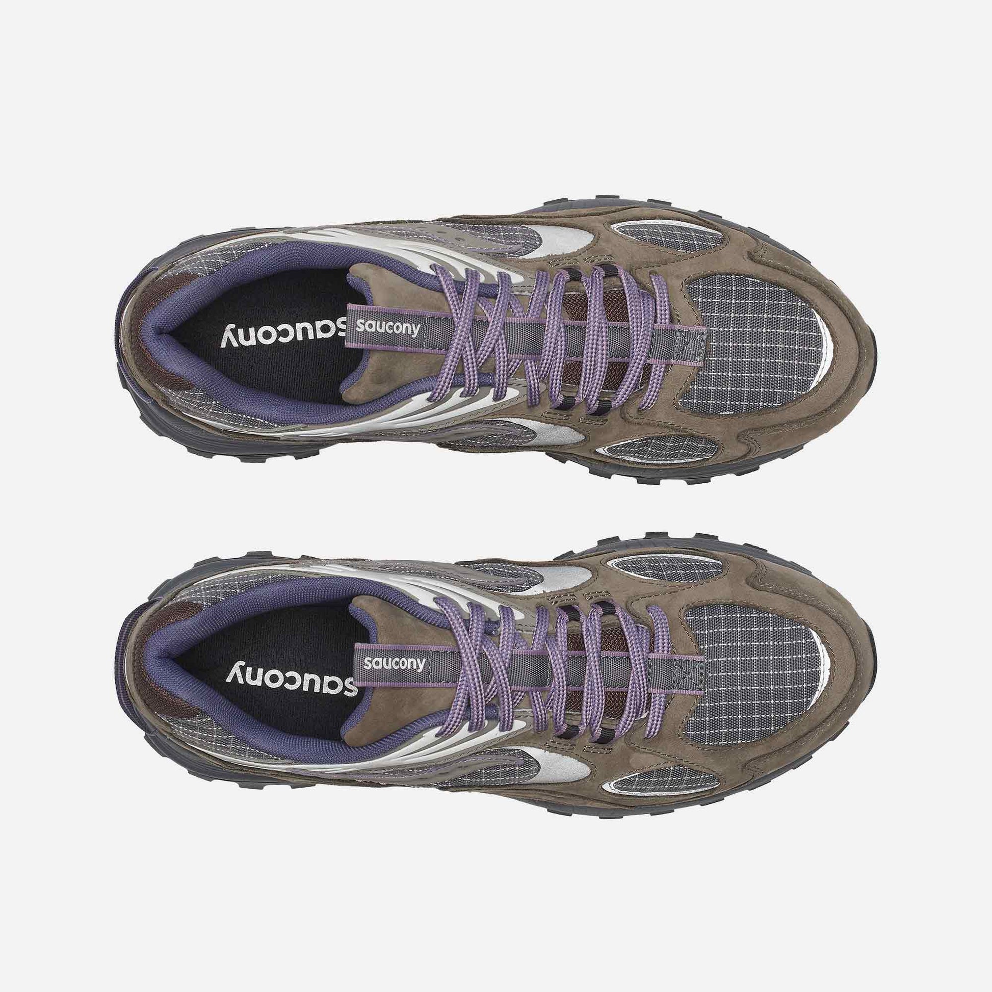 Grid Aura X Sneakers Dark Grey/Mud